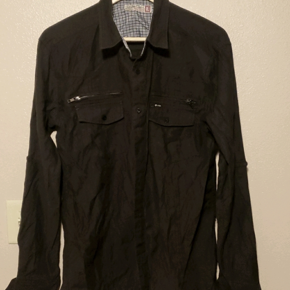 Brown button up shirt